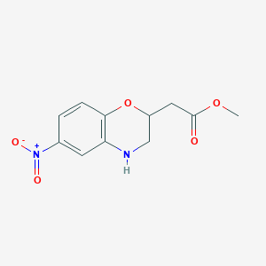 Methyl (6-nitro-3,4-dihydro-2H-1,4-benzoxazin-2-yl)acetate