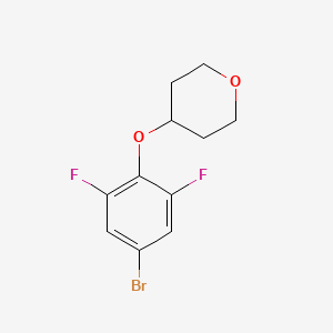 molecular formula C11H11BrF2O2 B8361006 4-(4-Bromo-2,6-difluoro-phenoxy)-tetrahydro-pyran 