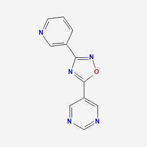molecular formula C11H7N5O B8361008 3-(Pyridin-3-yl)-5-(pyrimidin-5-yl)-1,2,4-oxadiazole 