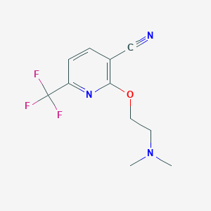 molecular formula C11H12F3N3O B8361020 2-(2-Dimethylaminoethoxy)-6-(trifluoromethyl)pyridine-3-carbonitrile 