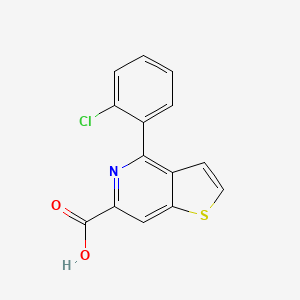 molecular formula C14H8ClNO2S B8361038 4-(2-Chlorophenyl)thieno[3,2-c]pyridine-6-carboxylic acid CAS No. 89242-49-9