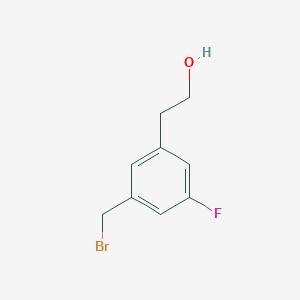 molecular formula C9H10BrFO B8361098 2-(3-(Bromomethyl)-5-fluorophenyl)ethanol 