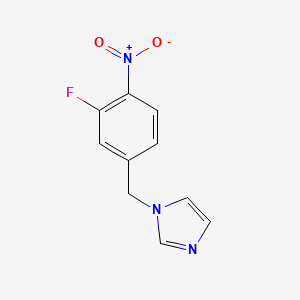 molecular formula C10H8FN3O2 B8361105 1-(3-fluoro-4-nitrobenzyl)-1H-imidazole 