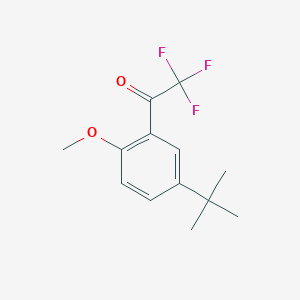 molecular formula C13H15F3O2 B8361169 2-Trifluoroacetyl-4-tert-butylanisole 