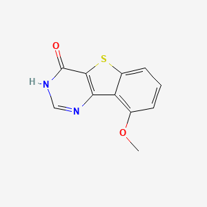 molecular formula C11H8N2O2S B8361177 9-methoxy-4-oxo-3H-benzothieno[3,2-d]pyrimidine 