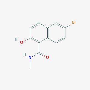 molecular formula C12H10BrNO2 B8361186 6-Bromo-2-hydroxy-N-methyl-1-naphthamide 