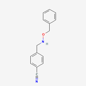 molecular formula C15H14N2O B8361202 4-(Benzyloxyaminomethyl)benzonitrile 