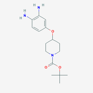 molecular formula C16H25N3O3 B8361205 Tert-butyl 4-(3,4-diaminophenoxy)piperidine-1-carboxylate 