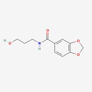 N-(3-hydroxypropyl)-1,3-benzodioxole-5-carboxamide