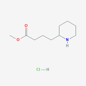 molecular formula C10H20ClNO2 B8361241 Methyl 4-(piperidin-2-yl)butanoate hydrochloride 