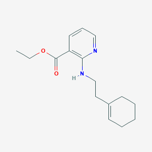 molecular formula C16H22N2O2 B8361310 Ethyl 2-{[2-(1-cyclohexen-1-yl)ethyl]amino}nicotinate 