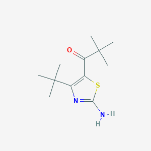 molecular formula C12H20N2OS B8361319 2-Amino-4-[(1,1-dimethyl)ethyl)-5-[(2,2-dimethyl)propionyl]thiazole 