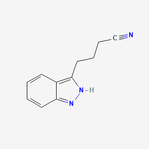 molecular formula C11H11N3 B8361326 3-(3-Cyanopropyl)indazole 