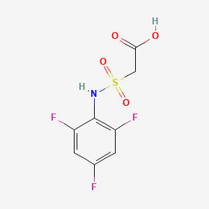 molecular formula C8H6F3NO4S B8361334 2-[N-(2,4,6-trifluorophenyl)sulfamoyl] acetic acid 