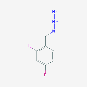 molecular formula C7H5FIN3 B8361336 1-(Azidomethyl)-4-fluoro-2-iodobenzene 