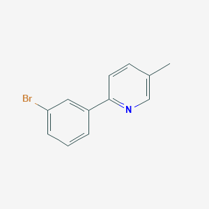 molecular formula C12H10BrN B8361344 2-(3-Bromophenyl)-5-methylpyridine 
