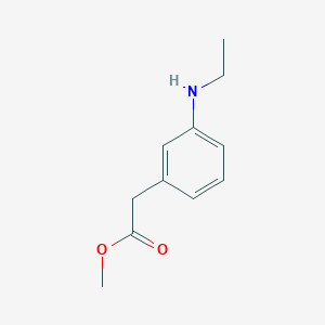 molecular formula C11H15NO2 B8361369 Methyl 2-(3-(ethylamino)phenyl)acetate 