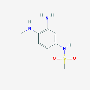 molecular formula C8H13N3O2S B8361373 N-(3-amino-4-(methyl amino) phenyl) methane sulfonamide 