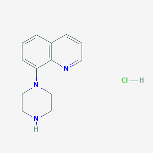 molecular formula C13H16ClN3 B8361379 8-(Piperazin-1-yl)quinoline hydrochloride 