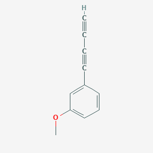 molecular formula C11H8O B8361397 1-(3-Methoxyphenyl)-1,3-butadiyne 
