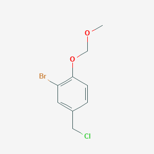 molecular formula C9H10BrClO2 B8361424 2-Bromo-4-chloromethyl-1-methoxymethoxy-benzene CAS No. 1400744-40-2