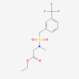 molecular formula C13H16F3NO4S B8361427 Ethyl (N-methyl-3-trifluoromethylbenzylsulfonamido)acetate 