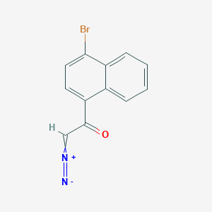 molecular formula C12H7BrN2O B8361513 1-(4-Bromonaphthalen-1-yl)-2-diazoethanone 