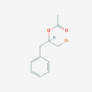 molecular formula C11H13BrO2 B8361521 2-Acetoxy-3-phenyl-propyl bromide 