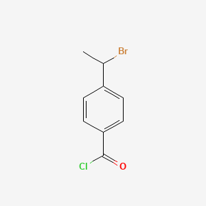 molecular formula C9H8BrClO B8361530 4-(1-Bromoethyl)benzoyl chloride 