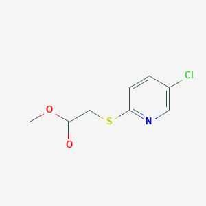 molecular formula C8H8ClNO2S B8361535 5-Chloro-pyridin-2-ylsulfanyl-acetic acid methyl ester 