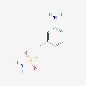 molecular formula C8H12N2O2S B8361573 2-(3-Aminophenyl)ethanesulfonamide 