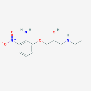 molecular formula C12H19N3O4 B8361577 1-Isopropylamino-2-hydroxy-3-(2-amino-3-nitrophenoxy)-propane 