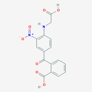 molecular formula C16H12N2O7 B8361595 2-({4-[(Carboxymethyl)amino]-3-nitrophenyl}carbonyl)benzoic acid 