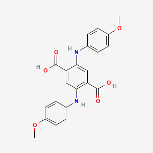 molecular formula C22H20N2O6 B8361609 1,4-Benzenedicarboxylic acid, 2,5-bis((4-methoxyphenyl)amino)- CAS No. 41680-75-5