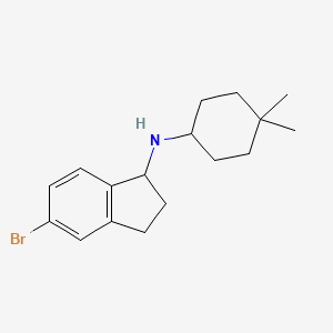 molecular formula C17H24BrN B8361625 5-bromo-N-(4,4-dimethylcyclohexyl)-2,3-dihydro-1H-inden-1-amine 