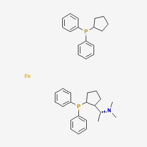 molecular formula C38H47FeNP2 B8361669 (R)-(S)-Bppfa 