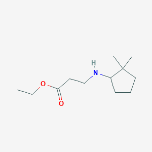 molecular formula C12H23NO2 B8361771 (Rac)-3-(2,2-dimethyl-cyclopentylamino)-propanoic acid ethyl ester 