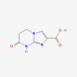 molecular formula C7H7N3O3 B8361789 7-Oxo-5,6,7,8-tetrahydroimidazo[1,2-a]pyrimidine-2-carboxylic acid 