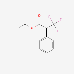 molecular formula C11H11F3O2 B8361897 Ethyl 3,3,3-trifluoro-2-phenylpropanoate 