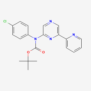 molecular formula C20H19ClN4O2 B8361922 (4-Chloro-phenyl)-(6-pyridin-2-yl-pyrazin-2-yl)-carbamic acid tert-butyl ester 