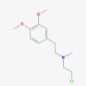 molecular formula C13H20ClNO2 B8361962 1-chloro-2-[N-(3,4-dimethoxyphenethyl)-N-methylamino]ethane 