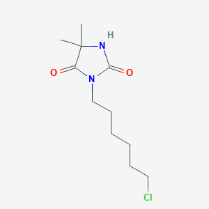 molecular formula C11H19ClN2O2 B8361995 3-(6-Chloro-n-hexyl)-5,5-dimethyl-hydantoin 