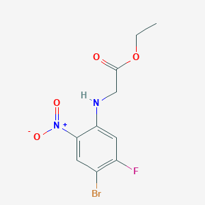 molecular formula C10H10BrFN2O4 B8362007 N-(4-bromo-5-fluoro-2-nitrophenyl)glycine ethyl ester 