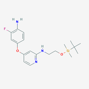 4-(4-Amino-3-fluorophenoxy)-n-(2-(tert-butyldimethylsilyloxy)ethyl)pyridin-2-amine