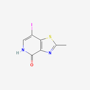 molecular formula C7H5IN2OS B8362118 7-Iodo-2-methyl-5H-thiazolo[4,5-c]pyridin-4-one 
