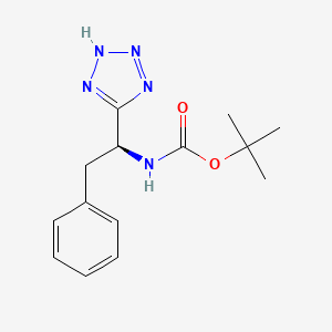 molecular formula C14H19N5O2 B8362124 (S)-tert-Butyl 2-phenyl-1-(1H-tetrazol-5-yl)ethylcarbamate 