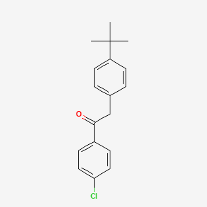 molecular formula C18H19ClO B8362152 4'-Chloro-2-(4-tert-butylphenyl)acetophenone 