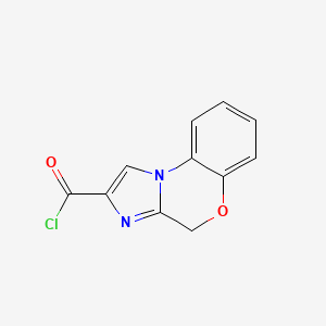 molecular formula C11H7ClN2O2 B8362227 4H-imidazo-[2,1-c][1,4]-benzoxazine-2-carbonyl chloride 