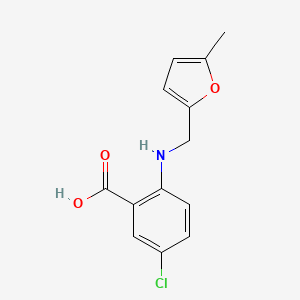 molecular formula C13H12ClNO3 B8362278 5-Chloro-2-[(5-methyl-furan-2-ylmethyl)-amino]-benzoic acid 