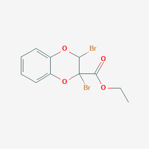 molecular formula C11H10Br2O4 B8362302 Ethyl 2,3-dibromo-1,4-benzodioxin-2-carboxylate 